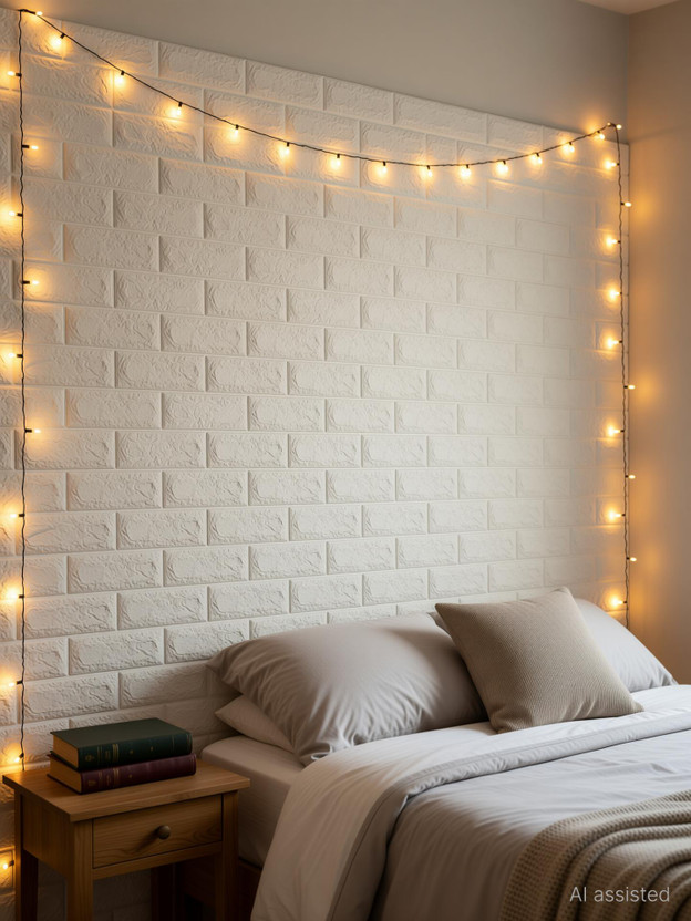 wewell 77 cm x 70 cm Waterproof Decorative Vinyl Wallpaper(White, Pack of 5)