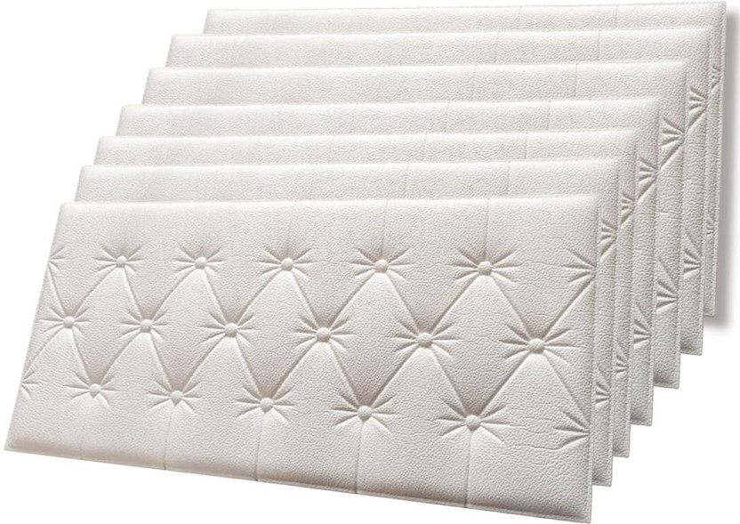 KATHTHAI 35 cm x 70 cm Bollywood Embossed Wallpaper(White, Pack of 2)