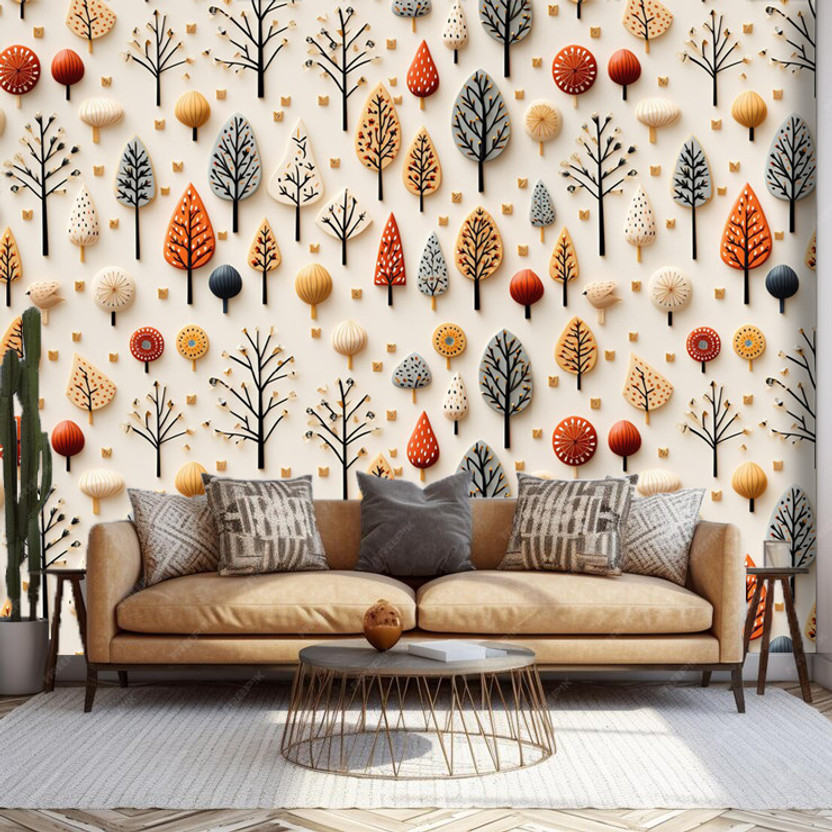 Luxury 230 cm x 40 cm Waterproof Abstract Vinyl Wallpaper(Multicolor)