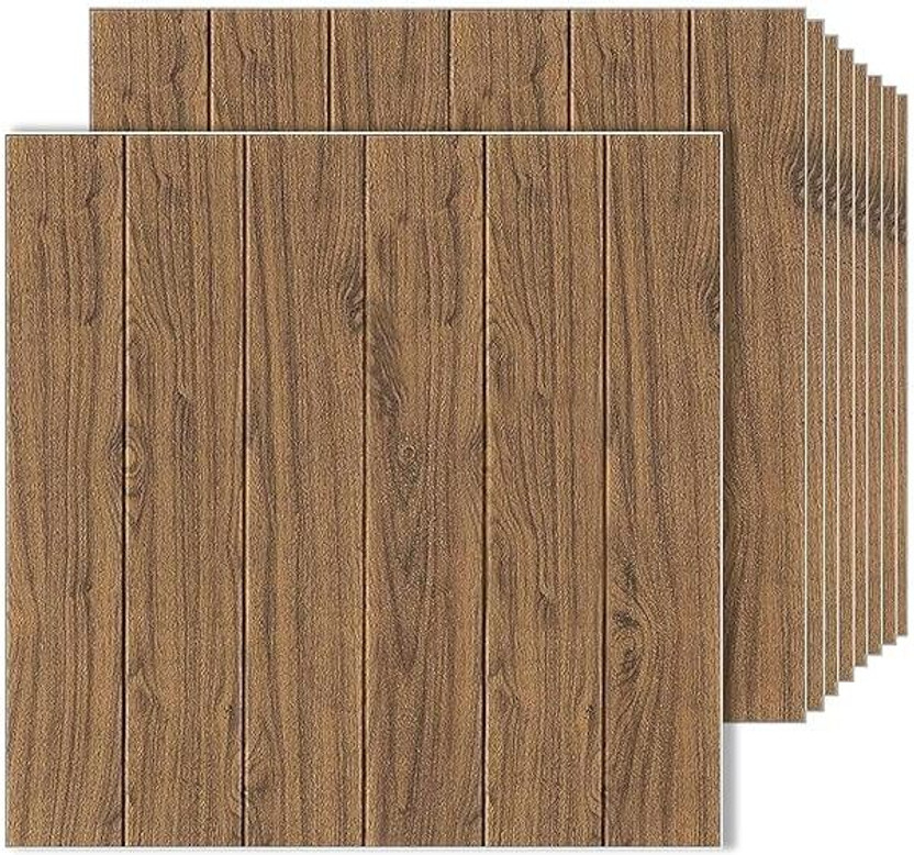 THAJALEKA 77 cm x 70 cm Waterproof Decorative Vinyl Wallpaper(Brown)