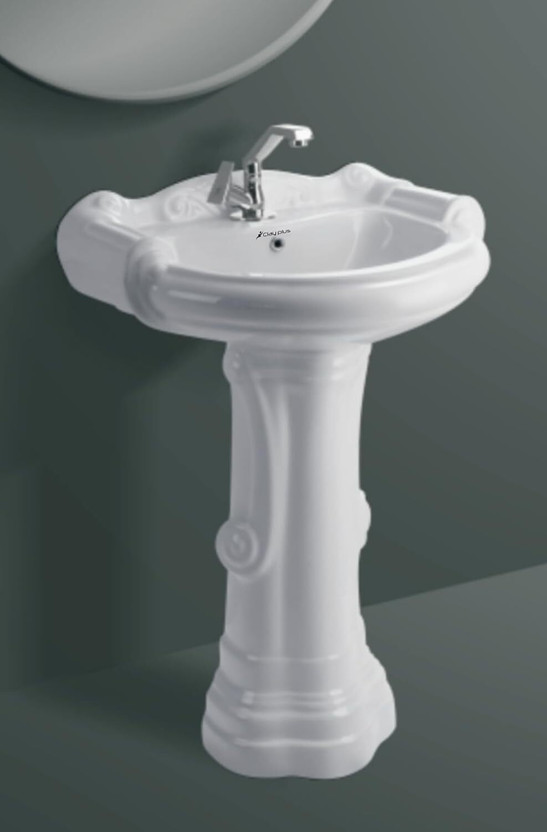 LUXEHOME LUXEHOME Single Bowl Premium Ceramic Free Standing Floor Mount Glossy White Basin Bowl Wash Basin Premium Ceramic Free Standing Floor Mount Pedestal Basin(White) - Flipkart Deal