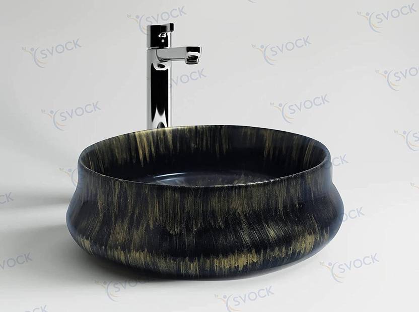 SVOCK WBDesigner BlackGold Wash Basin WBDesigner BlackGold Wash