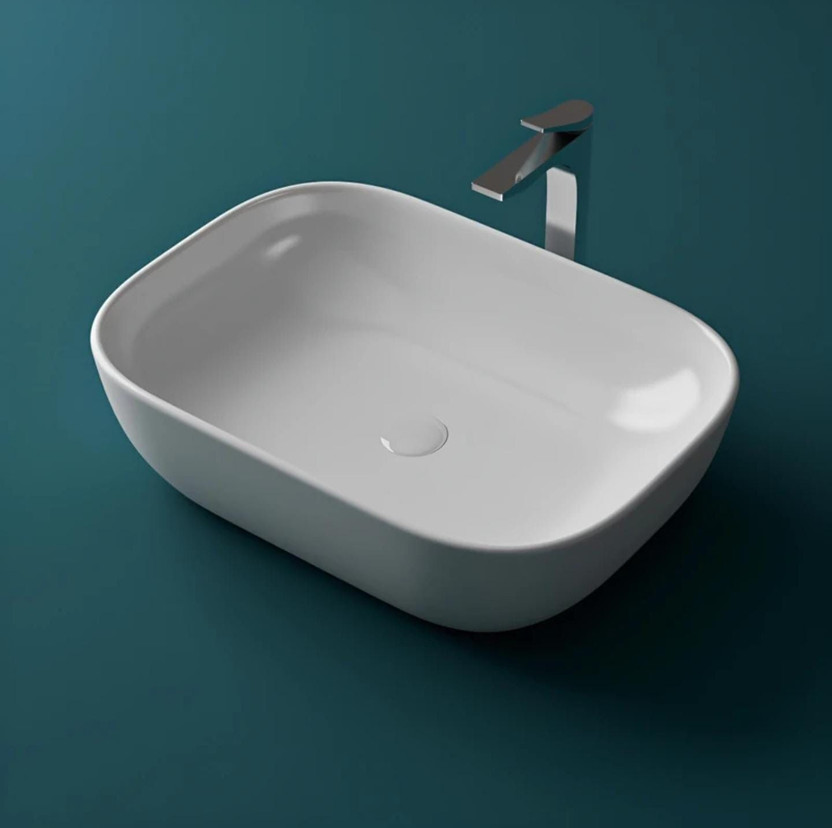 DELTA Premium Quality Ceramic Wash Basin For Home and Hotels(White) RJ-WHITE Table Top Basin(WHITE)