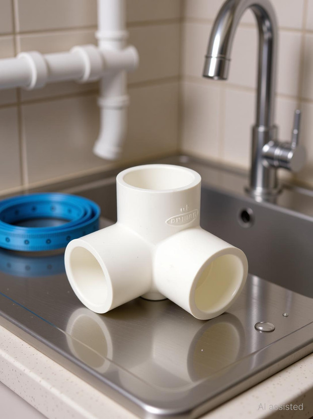 DEHRAN UPVC 3 Way Elbow 1" Pipe Fitting for Bathroom and Kitchen in water pipe line 32 mm Plumbing Pipe(Plastic)