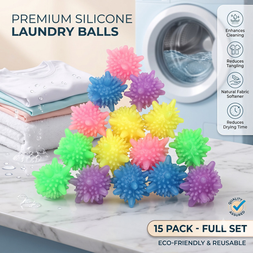balerion balerion 15 Pcs Laundry Balls for Washing Machine. Eco-Friendly and Re-Usable Detergent Bar(100 g, Pack of 15) - Flipkart Deal