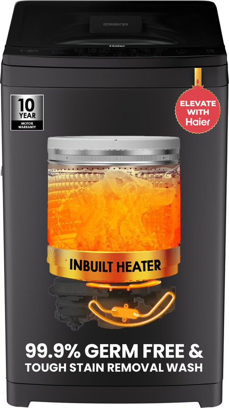 Haier Haier 8 kg Oceanus Wave Drum 15 Min Quick Wash Fully Automatic Top Load Washing Machine with In-built Heater Silver(ETL80-HC5S8) - Flipkart Deal