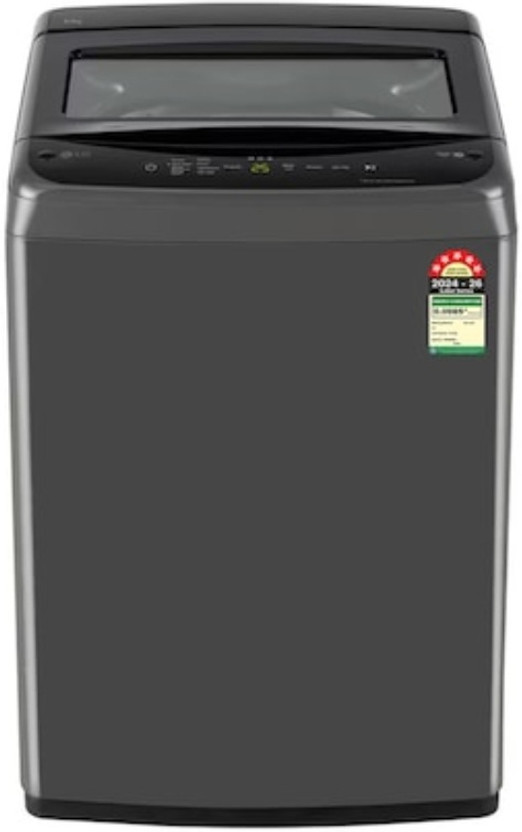 LG 8 kg 5 Star, Smart Inverter Technology, TurboDrum, Smart Diagnosis with Soft Closing Door Fully Automatic Top Load Washing Machine Black(T80VBMB4Z)