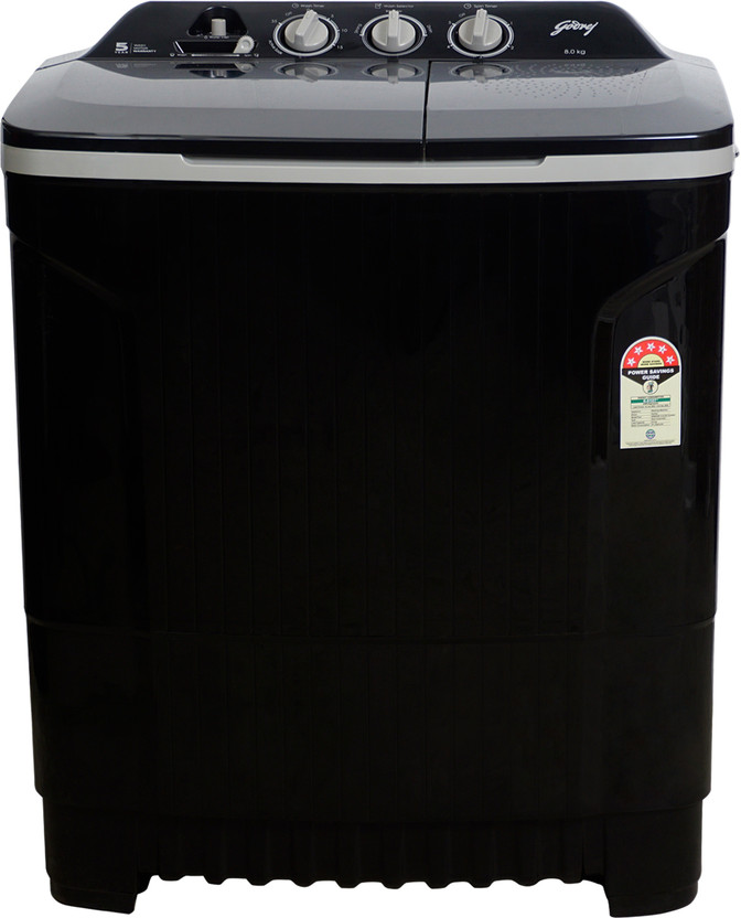 Godrej 8 kg Semi Automatic Top Load Washing Machine Black(WSEDGE CLS 80 5.0)