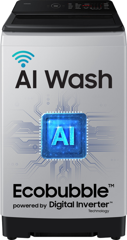 Samsung 8 kg 5 Star, AI Wash, AI Energy Mode, Wi-Fi, Ecobubble, AI VRT+, Super Speed, Soft Closing Door, Digital Inverter Fully Automatic Top Load Washing Machine Grey(WA80F08S2LTL)