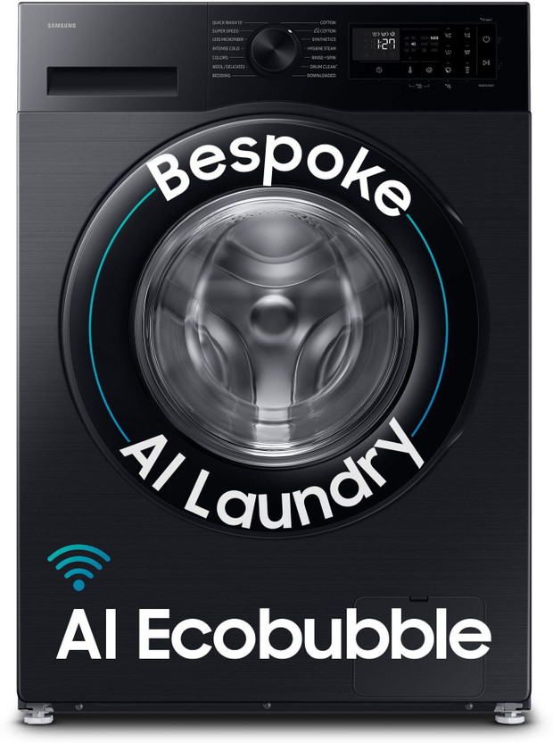 Samsung Samsung 12 kg Fully Automatic Front Load Washing Machine with In-built Heater Black, Grey(WW12DG5B24ABTL) - Flipkart Deal
