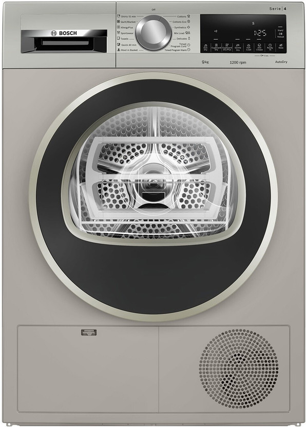 BOSCH 8 kg Heat Pump Tumble Dryer with In-built Heater Grey(WPG23108IN)