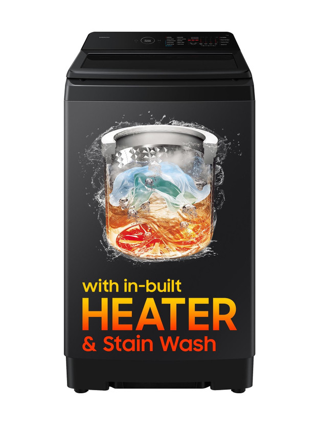 Samsung 10 kg 5 Star, Eco Bubble, Hygiene Steam, Quick Wash, Magic Dispenser, Smart Check, Soft Closing Door Fully Automatic Top Load Washing Machine with In-built Heater Black(WA40F10H2BTL)