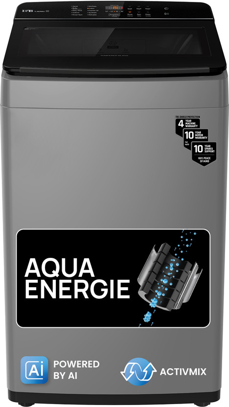 IFB 8 kg 5 Star with Deep Clean Technology, ActivMix, Powered by AI, with Aqua Energie, Soft Close Door, Fully Automatic Top Load Washing Machine Black, Grey(TL801MG1)