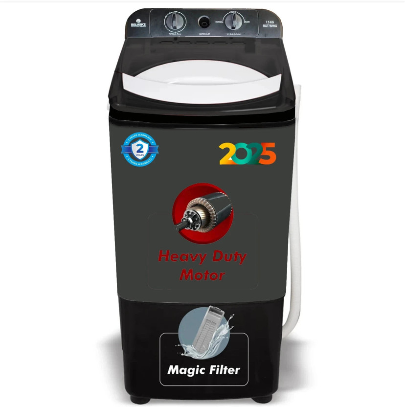 Reliance 7.5 kg Washer only Black(Wahser Only RGT750WG)