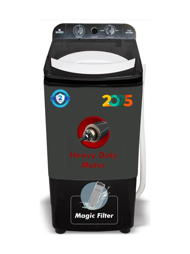 Reliance 7.5 kg Washer only Black(Wahser Only RGT750WG)