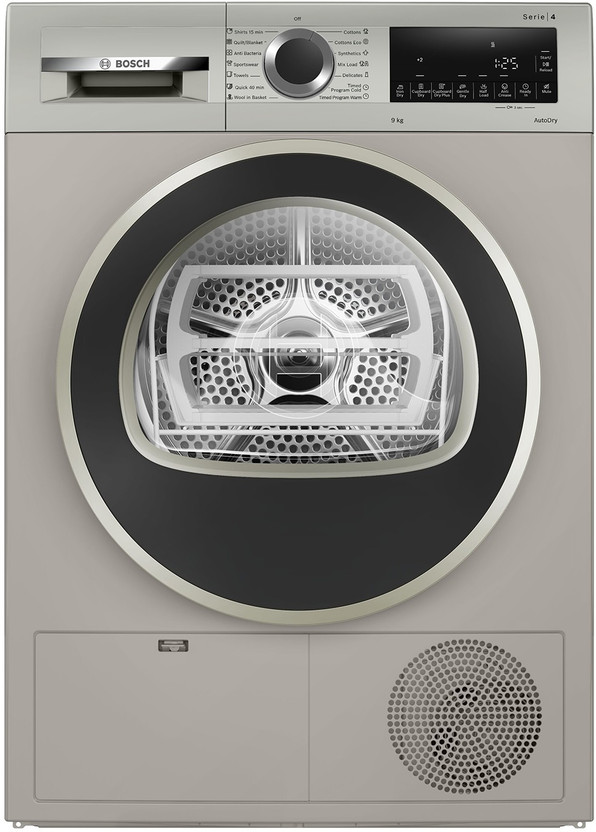 BOSCH 9 kg Heat Pump Tumble Dryer with In-built Heater Grey(WPG24108IN)