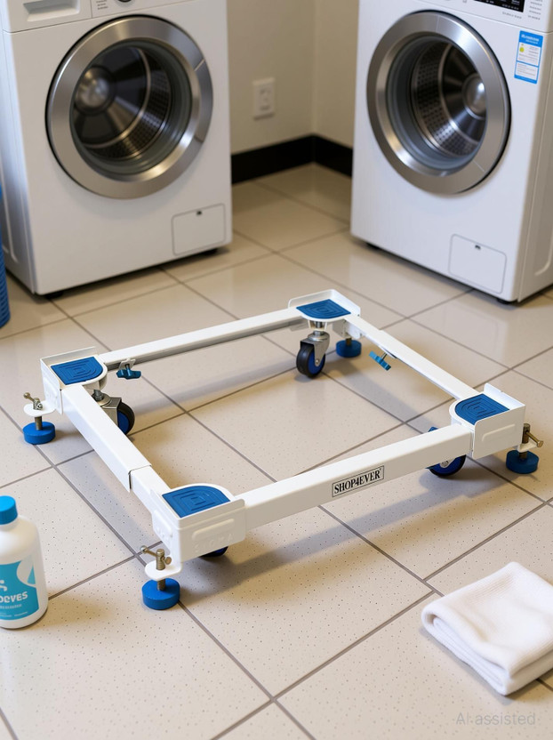 Shop4Ever Washing Machine, Refrigerator, Air Cooler Material Iron(78 cm x 62 cm)