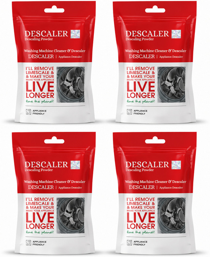 KRISAA Green Washing Machine Cleaner & Descaler ( 100 gram per sachet 03 Pack) Descaler (Best descaler for washing machine, Add one spoon and get better Result)(400 g)