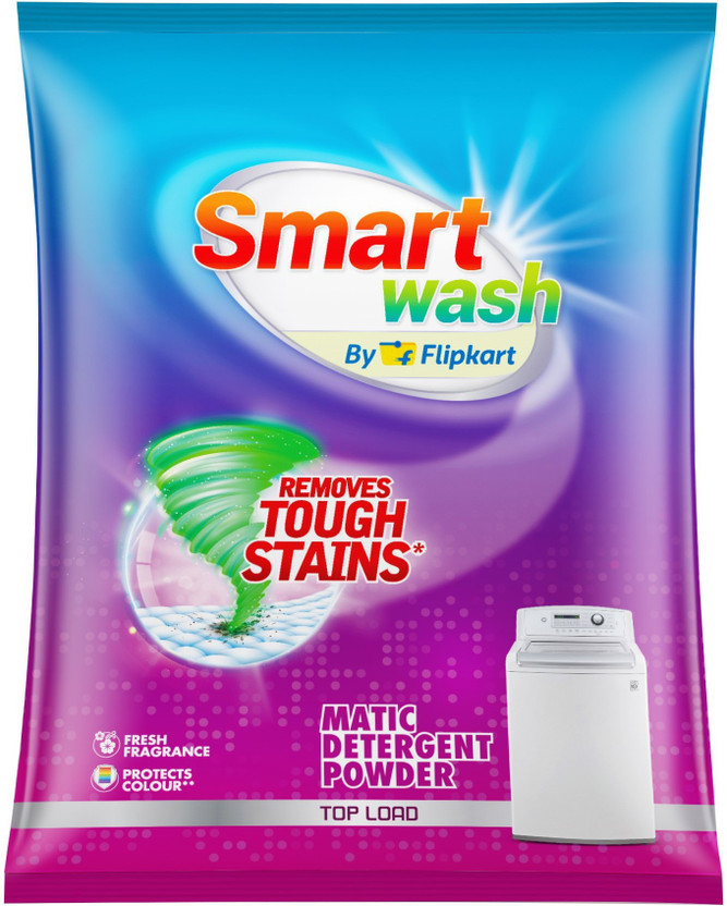 Smart Wash by Flipkart Top Load Matic Detergent Powder(2 kg)