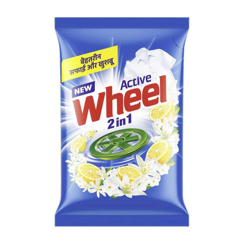 Wheel Active 2 in 1 Blue Detergent Powder(1 kg)