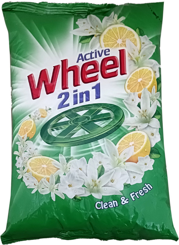 Wheel Active 2 in 1 Clean and Fresh Detergent Powder(1 kg)