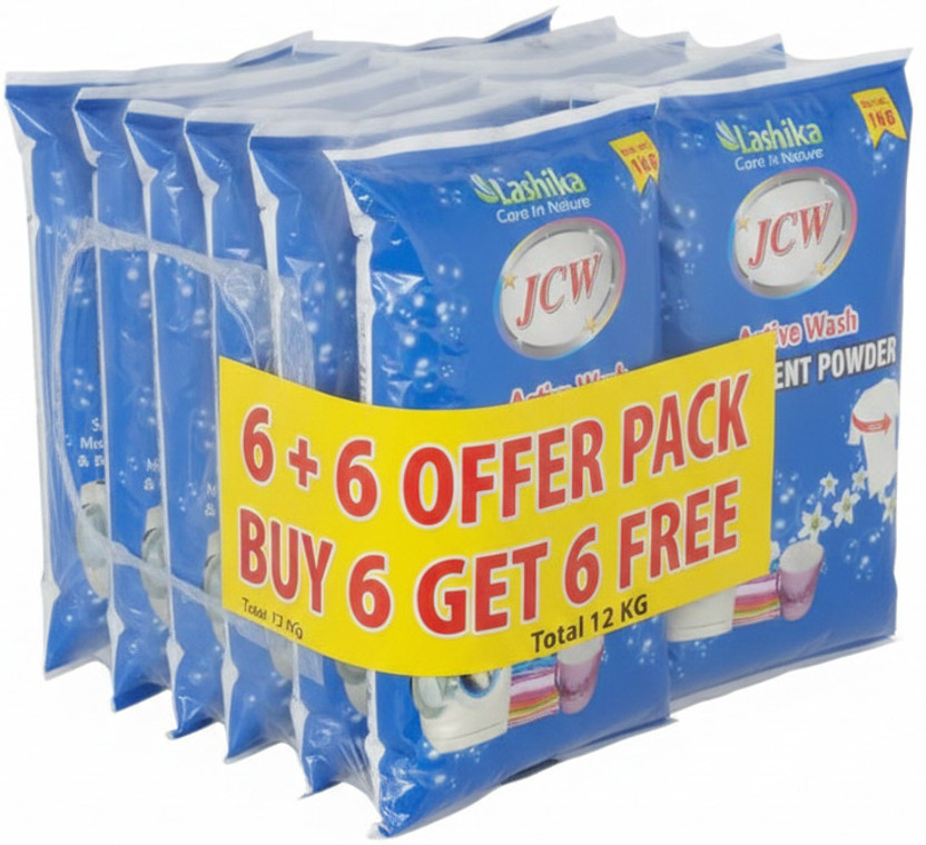 Lashika Detergent Powder (Buy 6 get 6 free) Detergent Powder(5 kg)