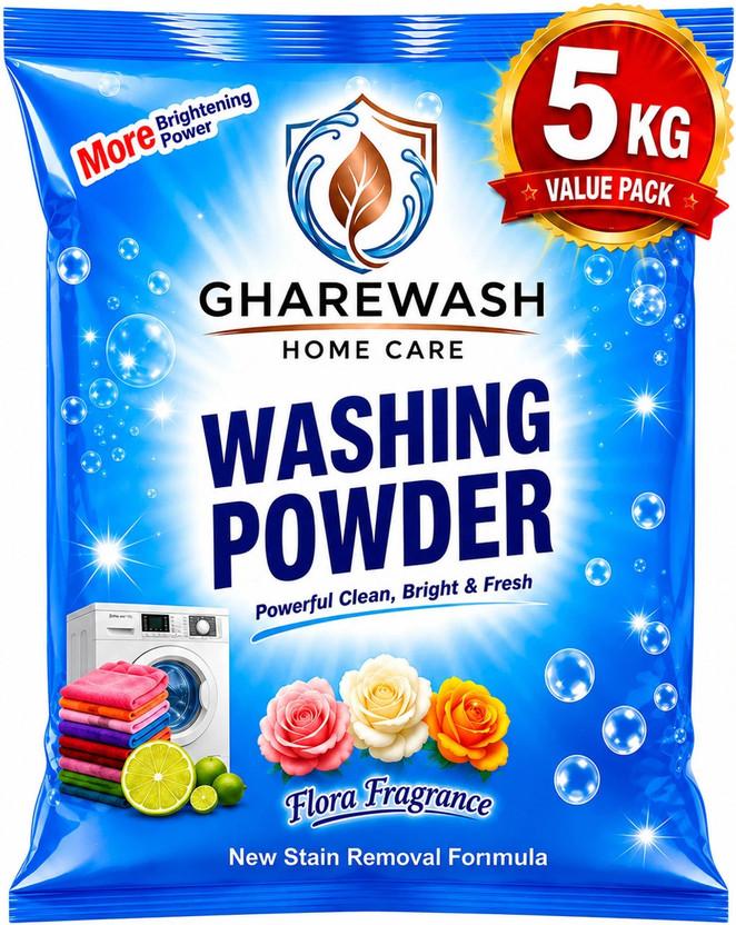 gharewash detergant blue 5kg Detergent Powder(5000 g)
