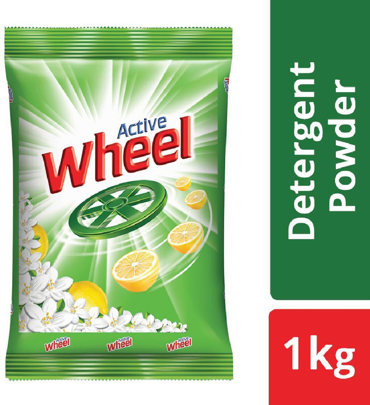 Wheel Active 2 in 1 Green Detergent Powder(1 kg)