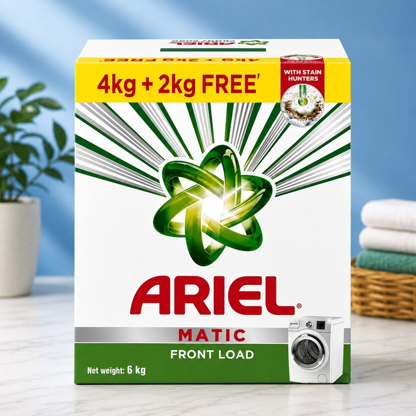 Ariel Premium Automatic Washing Machine Powder Detergent Powder (Fresh & Long Lasting Fragrance)(6 kg)