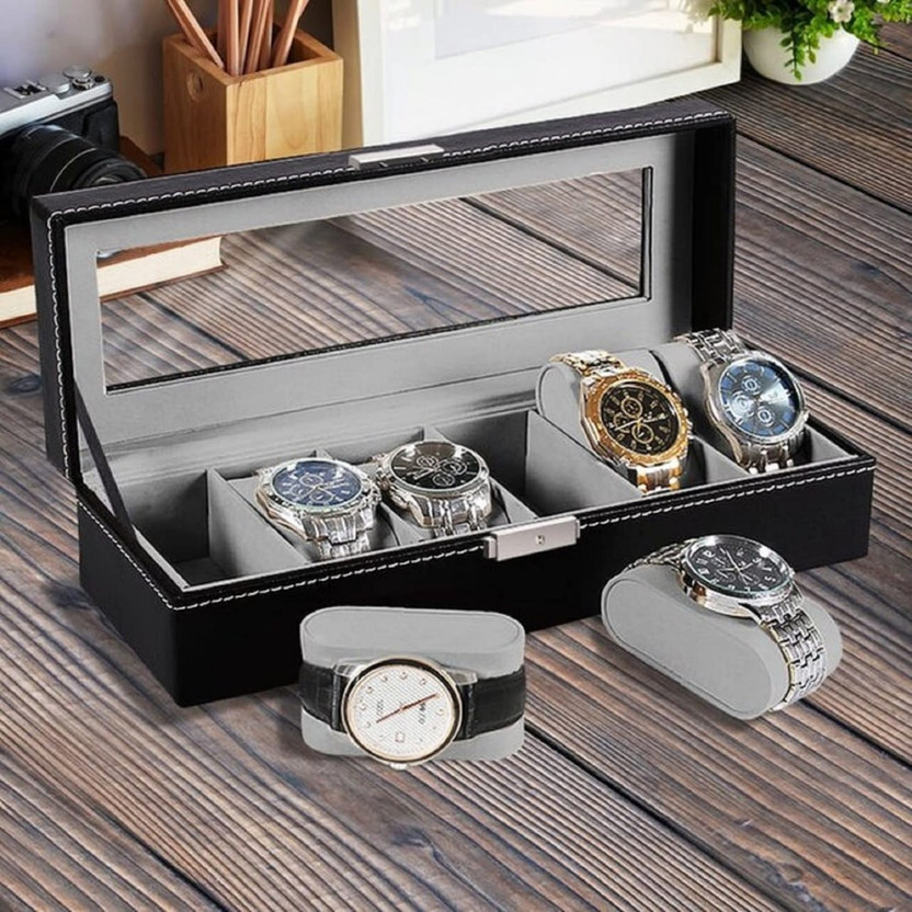 SeaRegal Watch Box for Men ,women Watch Box(Multicolor, Holds 6 Watches)