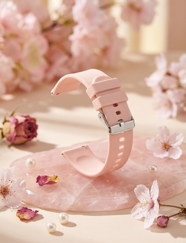 Big Shot Women's 22 mm Silicone Watch Strap(Pink)