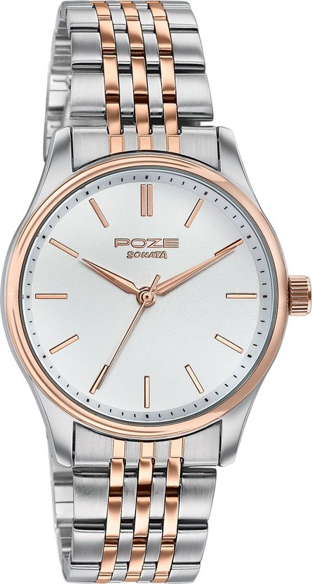 Sonata Poze Bi-Metal Breeze White Men's Watch - Image 3