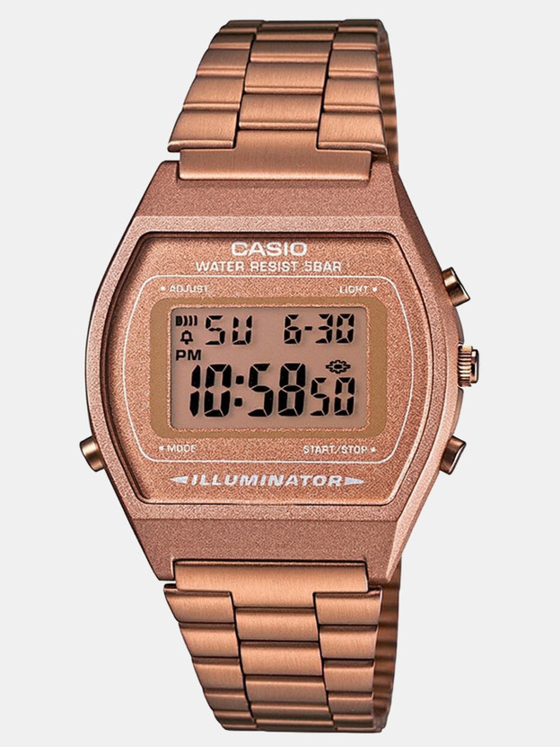 CASIO Vintage B640WC-5ADF Dial Rose Gold Stainless Steel Band Digital Watch  - For Men & Women