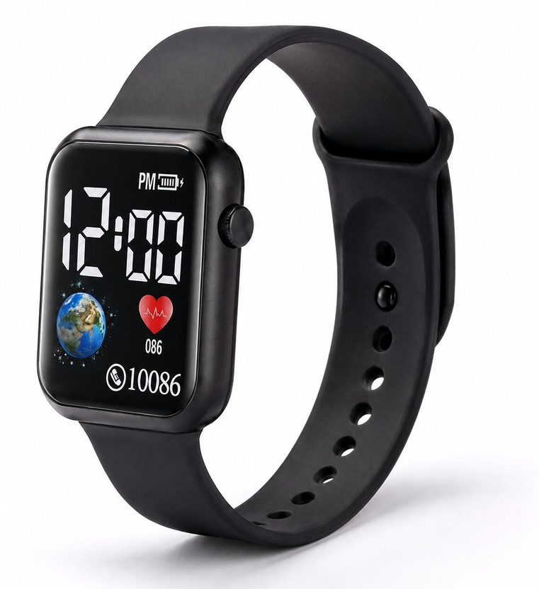 InnoNest InnoNest Global Smart Digital Watch for Boys Girls Blue LED Touch Fitness Band Watch Earth smart watch Digital Watch  - For Boys & Girls - Flipkart Deal
