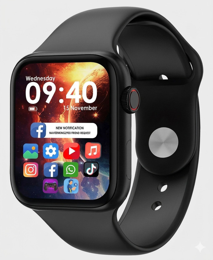 ROXTO ROXTO SMART WRIST BLACK WATCH033 H9 PRO MAX SMART WRIST BLACK WATCH Digital Watch  - For Men & Women