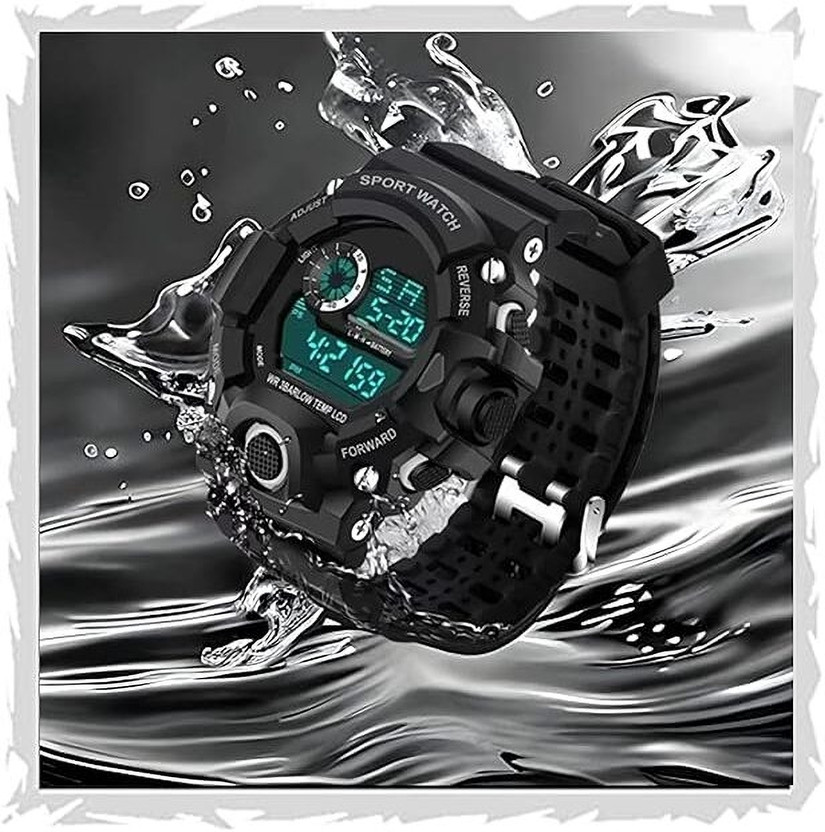 ROSEVILLA Jee Shock Black Original G shock Waterproof Sports Multifunctional Alarm Unisex Watch Digital Watch  - For Boys & Girls
