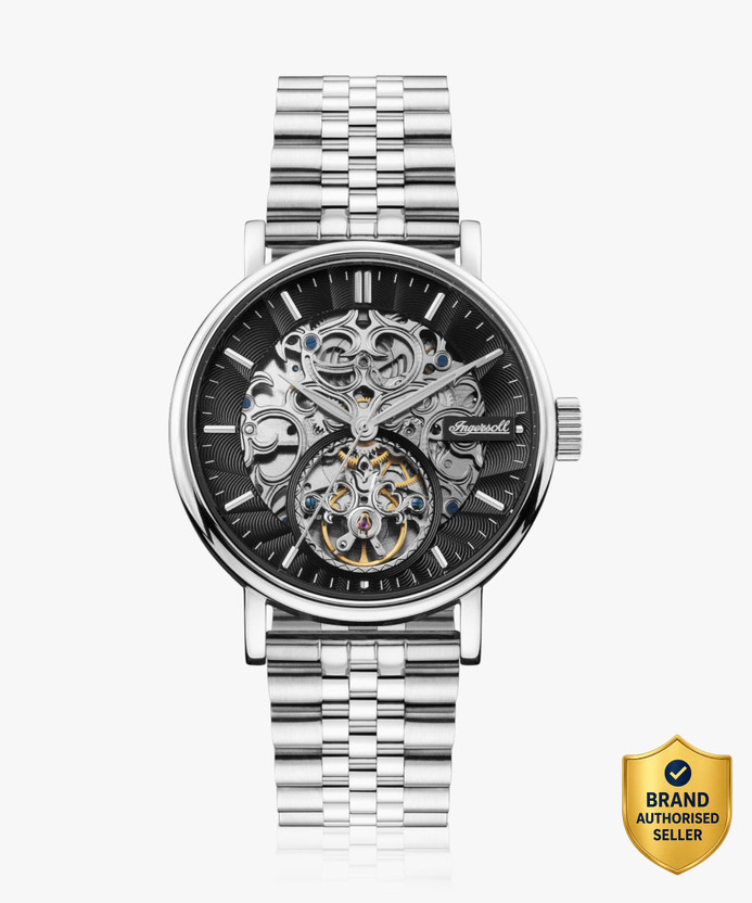 Ingersoll I05804B Automatic Black Skeleton Dial With Lifetime Warranty Analog Watch  - For Men