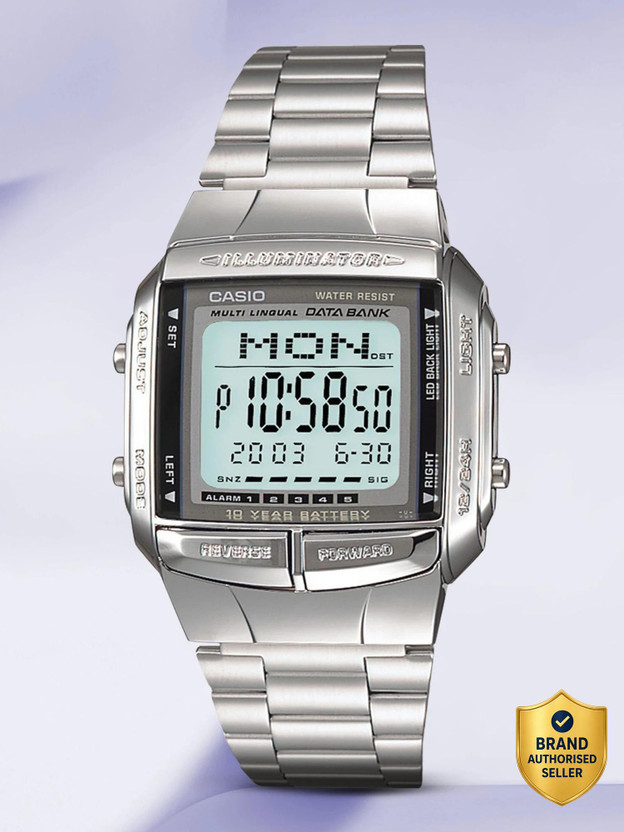 CASIO DB-360-1DF Vintage DB-360-1ASDF Dial Silver Stainless Steel Band Digital Watch  - For Men & Women