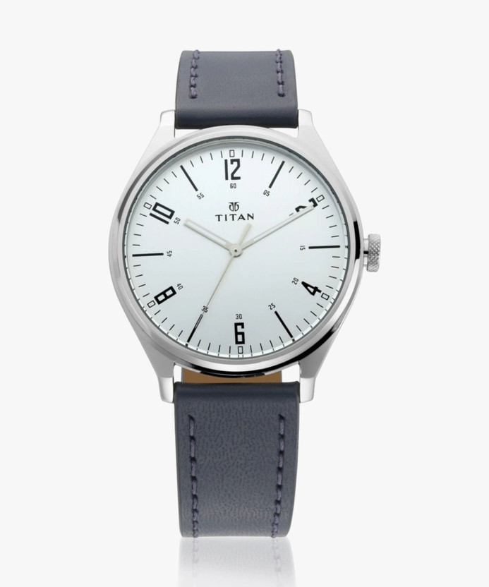 Titan Titan 1802SL02 Titan Workwear Urban Edge Silver Dial Black Leather Analog Watch  - For Men - Flipkart Deal