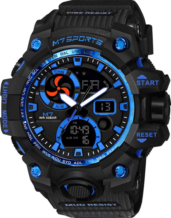 m7 by metronaut m7-adventure-expedition-series analog-digital watch  - for men m7-8026-blu-rugged-tactical-sports