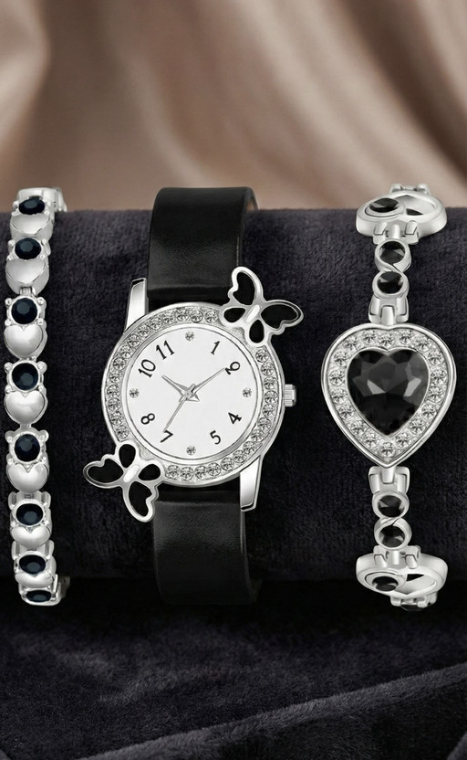 BRAIN NEW ATTRACTIVE PU STRAP GIRL WOMEN WITH BRACELETS Analog Watch  - For Women