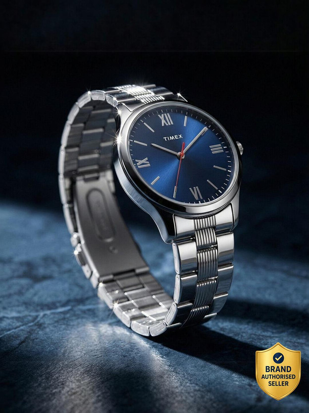 TIMEX TW0TG7304 Blue Dial Stainless Steel Analog Watch  - For Men