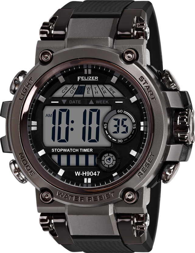 Felizer Sports Watch 9047 GunMetal Digital Watch  - For Men