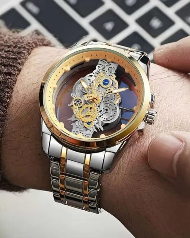 Shivilex Imperial Skeleton X Analog Watch  - For Men
