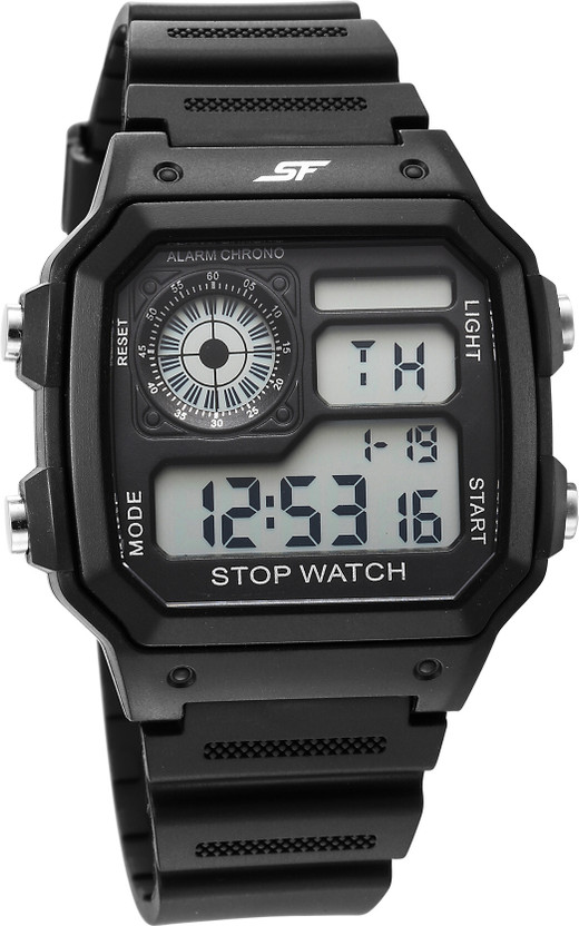 SONATA SF Hexa 2 SF Hexa Digital Black Polyurethane Strap Digital Watch  - For Men & Women