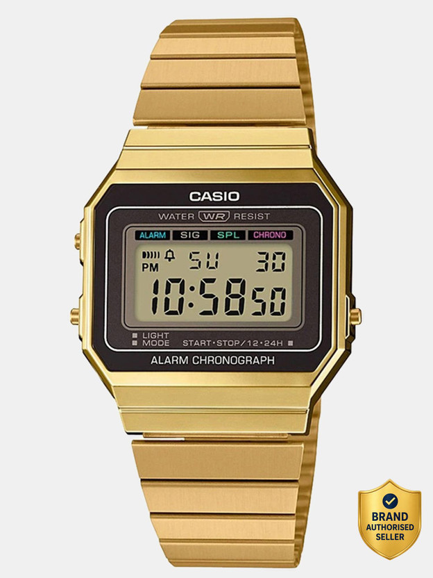Casio CASIO A700WG-9ADF Vintage Gold Dial Stainless Steel Band Digital Watch  - For Men & Women - Flipkart Deal