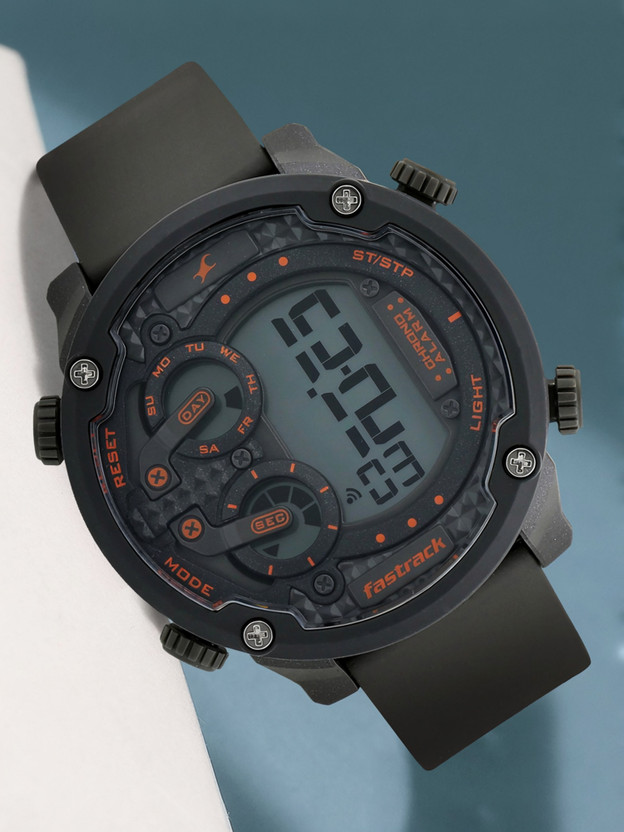 Fastrack Fastrack Trendies Digital Black Dial Black Silicone Strap Digital Watch  - For Men