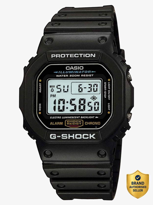 CASIO DW-5600UE-1DR G-Shock Dial Black Resin Strap Digital Watch  - For Men