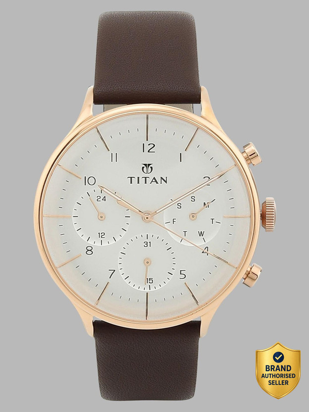 Titan Titan NQ90102WL01 Titan On Trend Multifunction White Dial Brown LeatherStrap Analog Watch  - For Men - Flipkart Deal