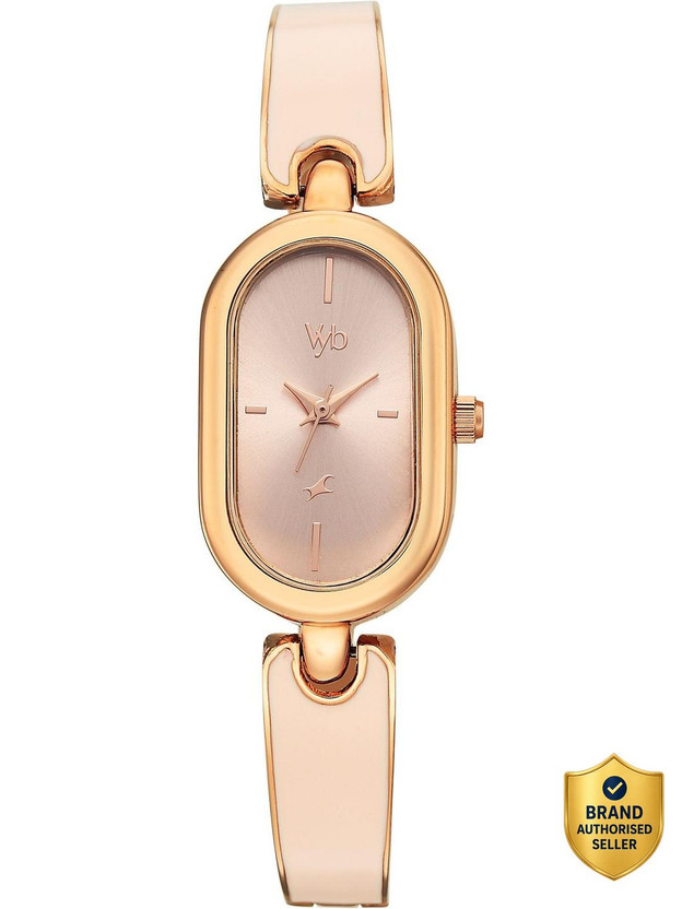 Fastrack Fastrack Vyb Diva Fastrack Vyb Diva Quartz Pink Dial Gold Strap Analog Watch  - For Women - Flipkart Deal